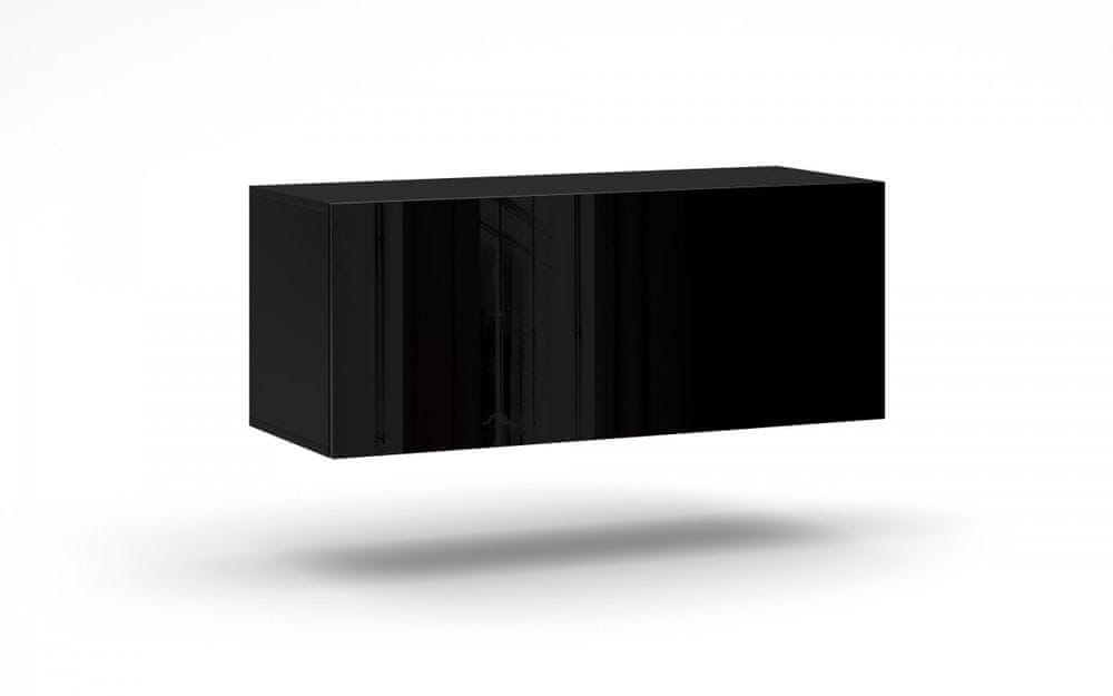 VIVALDI Závesný TV stolík Vivo 100 cm čierny